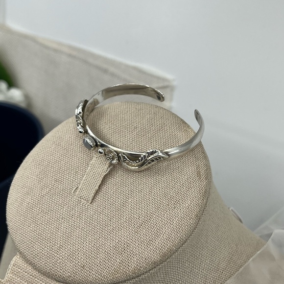 Vintage 90s Sterling Silver Handmade Cuff Bracelet – Florida Keys Design - Picture 14 of 17